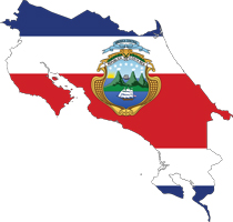 Costa-Rica-Map-Flag