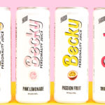 Four cans of Becky with a variety of flavors