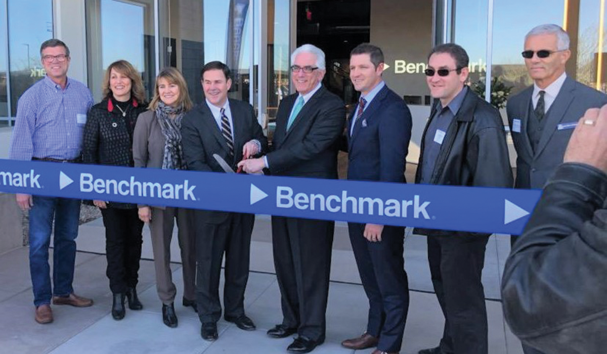 Ribbon cutting for the opening of Benchmark